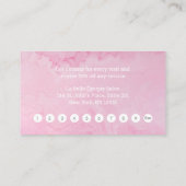 Moderne eenvoudige elegante roze marmer Salon Klantenkaartje (Achterkant)