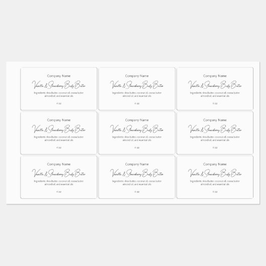 Moderne eenvoudige elegante schoonheidshuidzorg labels (Vel)