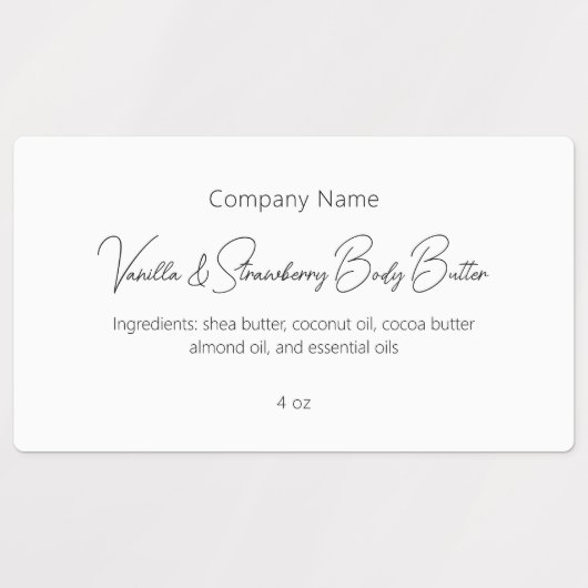 Moderne eenvoudige elegante schoonheidshuidzorg labels (Design 2)