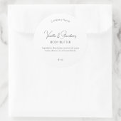 Moderne eenvoudige elegante schoonheidsindustrie ronde sticker (Tas)