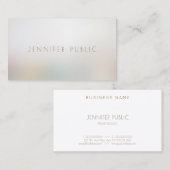 Moderne Eenvoudige Elegante Schoonheidssalon Profe Visitekaartje (Voorkant / Achterkant)