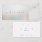 Moderne Eenvoudige Elegante Schoonheidssalon Profe Visitekaartje (Voorkant / Achterkant)