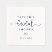 Moderne Eenvoudige Elegante Script Bruidsborrel Fe Servet (Voorkant)