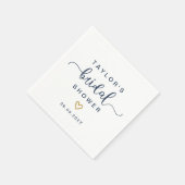 Moderne Eenvoudige Elegante Script Bruidsborrel Fe Servet (Hoek)