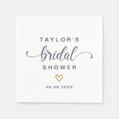 Moderne eenvoudige elegante script bruidsfeest fee servet (Voorkant)