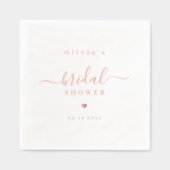 Moderne eenvoudige elegante script bruidsfeestpart folie servetten (Voorkant)