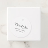 Moderne eenvoudige elegante script bruiloft dank u bedankjes labels (In situ)