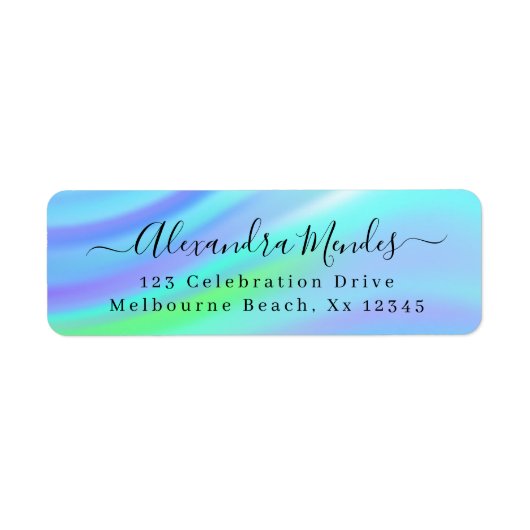 Moderne eenvoudige elegante script retouradres etiket (Voorkant)
