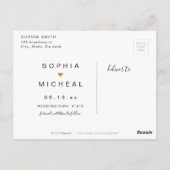 Moderne eenvoudige elegante scriptfoto slaat de da briefkaart (Achterkant)