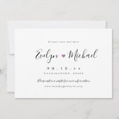 Moderne eenvoudige elegante scriptfoto slaat de da save the date (Achterkant)