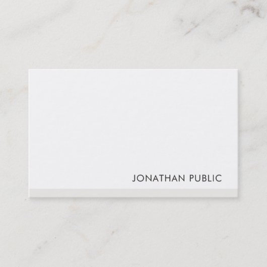 Moderne, eenvoudige, elegante Sjabloon Professiona Visitekaartje (Voorkant)