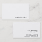 Moderne, eenvoudige, elegante Sjabloon Professiona Visitekaartje (Voorkant / Achterkant)
