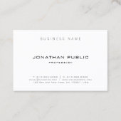 Moderne, eenvoudige, elegante Sjabloon Professiona Visitekaartje (Voorkant)
