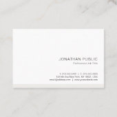Moderne, eenvoudige elegante Sjabloon Professional Visitekaartje (Achterkant)