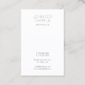 Moderne, eenvoudige, elegante Sjabloon Trendy Visitekaartje (Achterkant)