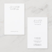 Moderne, eenvoudige, elegante Sjabloon Trendy Visitekaartje (Voorkant / Achterkant)