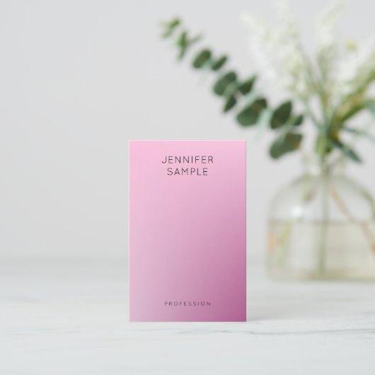 Moderne, eenvoudige, elegante Sjabloon Trendy Visitekaartje (Staand voorkant)