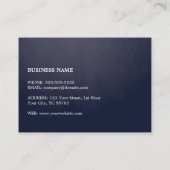 Moderne Eenvoudige Elegante Textuur Blauw Wit Cons Visitekaartje (Achterkant)