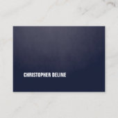 Moderne Eenvoudige Elegante Textuur Blauw Wit Cons Visitekaartje (Voorkant)