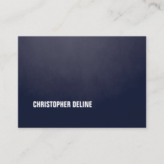 Moderne Eenvoudige Elegante Textuur Blauw Wit Cons Visitekaartje (Voorkant)