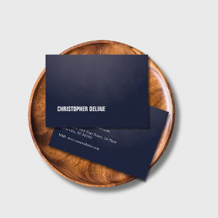 Moderne Eenvoudige Elegante Textuur Blauw Wit Cons Visitekaartje