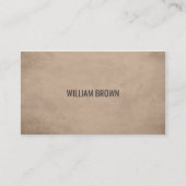 Moderne Eenvoudige Elegante Textuur Bruine Consult Visitekaartje (Voorkant)