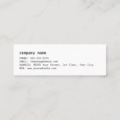 Moderne eenvoudige elegante textuur rode consultan mini visitekaartje (Achterkant)