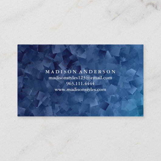 Moderne eenvoudige elegante typografie-logo visitekaartje (Achterkant)