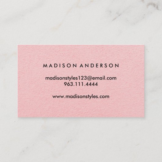 Moderne eenvoudige elegante typografie-logo visitekaartje (Achterkant)