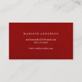 Moderne eenvoudige elegante typografie-logo visitekaartje (Achterkant)