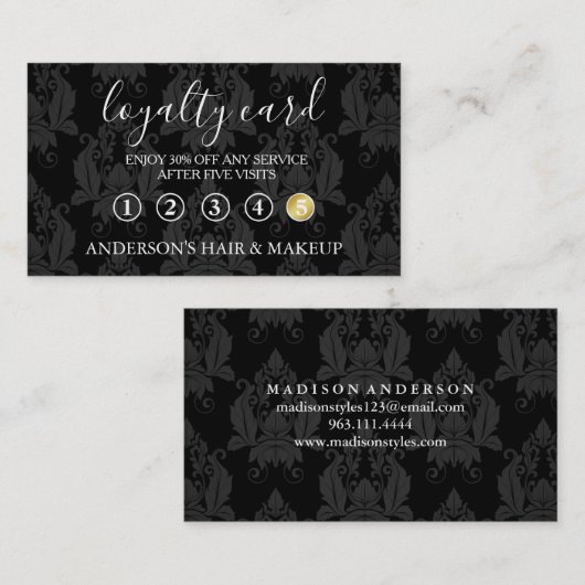 Moderne eenvoudige elegante typografie-logo visitekaartje (Voorkant / Achterkant)