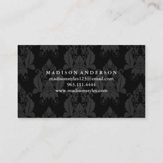 Moderne eenvoudige elegante typografie-logo visitekaartje (Achterkant)