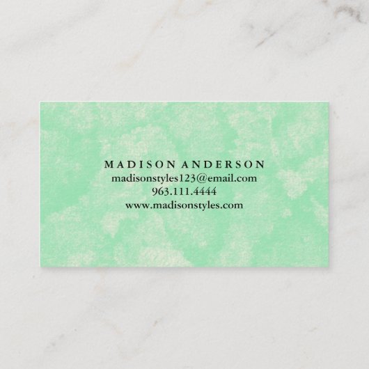 Moderne eenvoudige elegante typografie-logo visitekaartje (Achterkant)