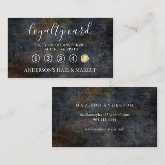 Moderne eenvoudige elegante typografie Loyalty-Kaa Visitekaartje (Voorkant / Achterkant)