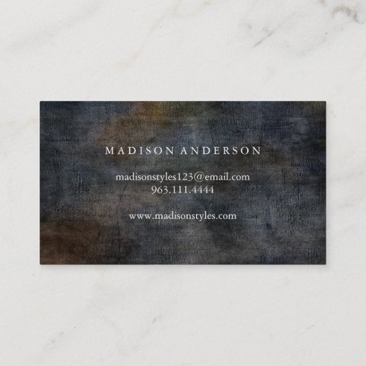 Moderne eenvoudige elegante typografie Loyalty-Kaa Visitekaartje (Achterkant)