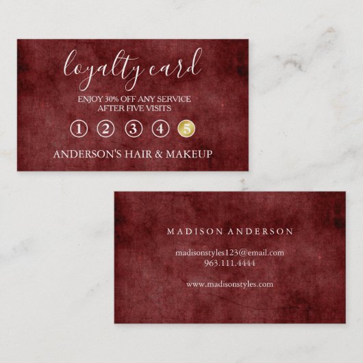 Moderne eenvoudige elegante typografie Loyalty-Kaa Visitekaartje (Voorkant / Achterkant)