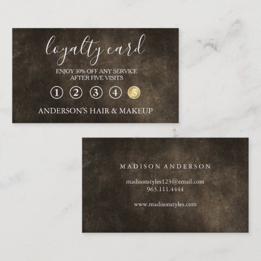 Moderne eenvoudige elegante typografie Loyalty-Kaa Visitekaartje (Voorkant / Achterkant)