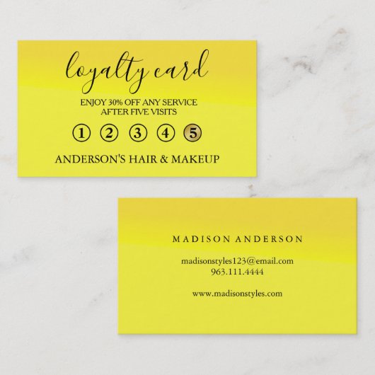 Moderne eenvoudige elegante typografie Loyalty-Kaa Visitekaartje (Voorkant / Achterkant)