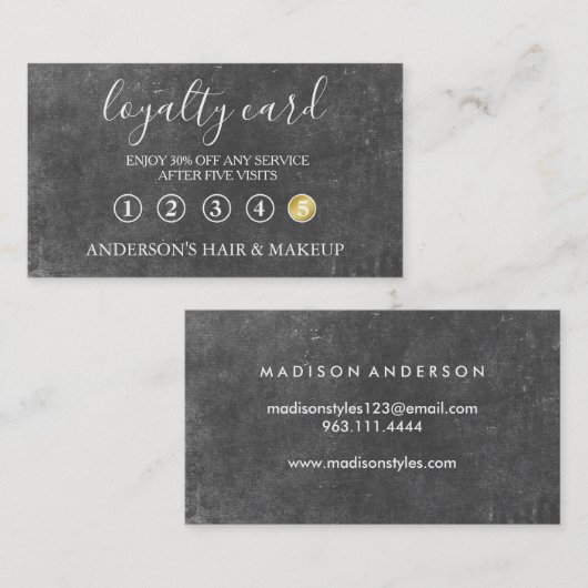 Moderne eenvoudige elegante typografie Loyalty-Kaa Visitekaartje (Voorkant / Achterkant)