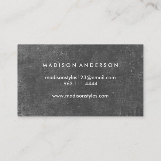 Moderne eenvoudige elegante typografie Loyalty-Kaa Visitekaartje (Achterkant)