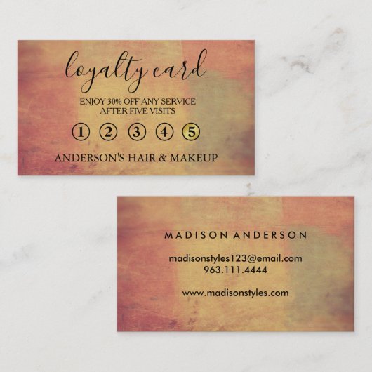 Moderne eenvoudige elegante typografie Loyalty-Kaa Visitekaartje (Voorkant / Achterkant)