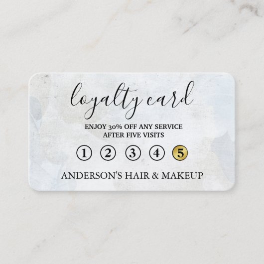 Moderne eenvoudige elegante typografie Loyalty-Kaa Visitekaartje (Voorkant)