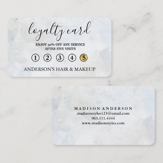 Moderne eenvoudige elegante typografie Loyalty-Kaa Visitekaartje (Voorkant / Achterkant)