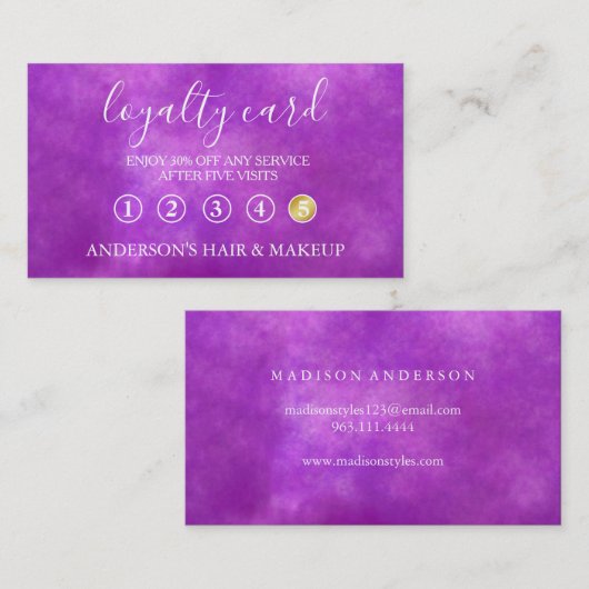 Moderne eenvoudige elegante typografie Loyalty-Kaa Visitekaartje (Voorkant / Achterkant)