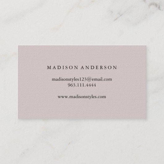 Moderne eenvoudige elegante typografie Loyalty-Kaa Visitekaartje (Achterkant)