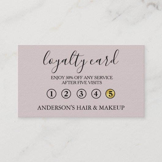 Moderne eenvoudige elegante typografie Loyalty-Kaa Visitekaartje (Voorkant)