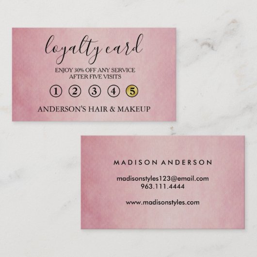 Moderne eenvoudige elegante typografie Loyalty-Kaa Visitekaartje (Voorkant / Achterkant)