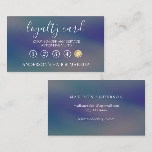 Moderne eenvoudige elegante typografie Loyalty-Kaa Visitekaartje (Voorkant / Achterkant)