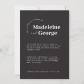 Moderne eenvoudige elegante typografie zwart en wi save the date (Voorkant)