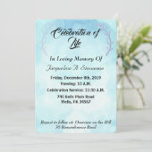 Moderne eenvoudige elegante viering van het leven kaart (Staand voorkant)